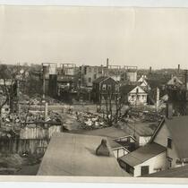  third section of panorama showing damage of East Ohio Gas Explosion and Fire