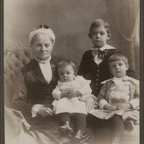 Jeptha Homer Wade Jr., George Garretson Wade, Helen Wade (later Greene) and their great-grandmother Burgess
