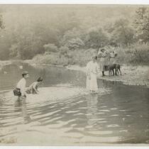 Children playing in the water