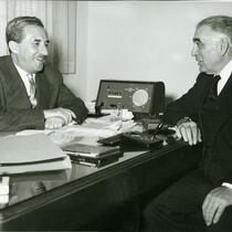 Abba Hillel Silver with Moshe Sharett, second Prime Minister of Israel, circa 1950s