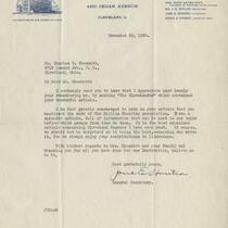 Letter from J.E. Hunter to Charles Chesnutt