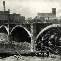 Construction of Detroit-Superior High-Level Bridge