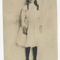 Portrait of Helen Millikin (Nash) as a girl, standing