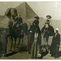 Members of the Severance Family by the Sphinx in Egypt